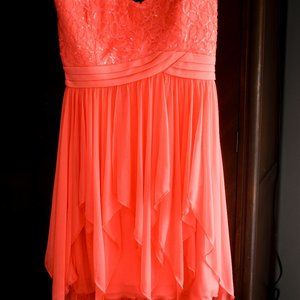 Coral Pink Prom Dress